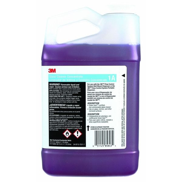 3M Liquid Glass Cleaner, 1.9L, Blue, Fragrance Free, Jug - 1A