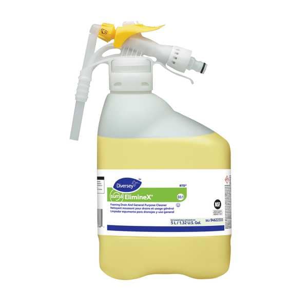 Diversey Foaming Drain Maintainer Concentrate, 1.32 gal. Hose End Connection Bottle - 94622333