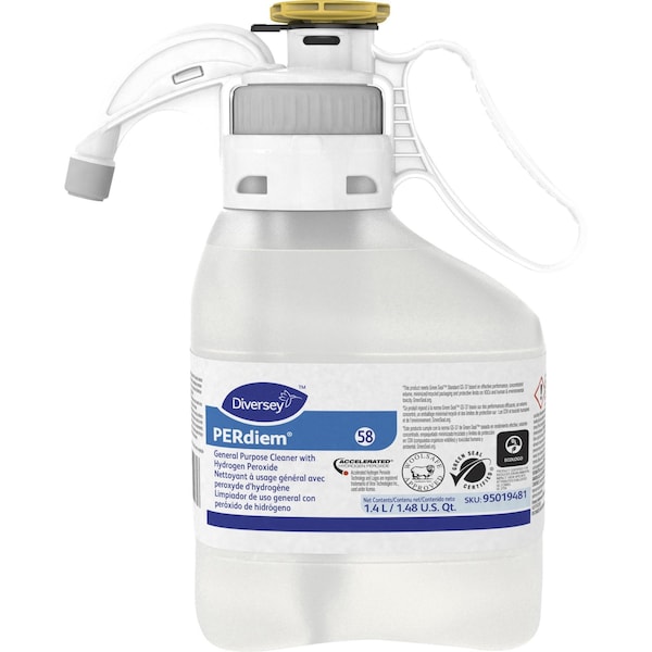 Diversey Neutral All Purpose Cleaner, Hose End Connection Bottle, Unscented, 2 PK - 95019481