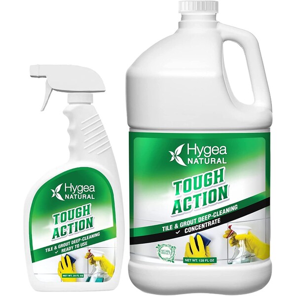 Hygea Natural Tough Action  Tile  Grout DeepCleaning 24oz Spray  Concentrated Refill - HNC-02