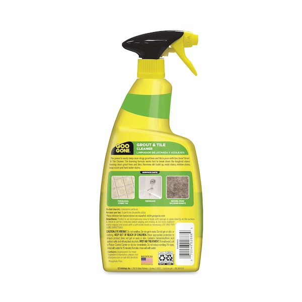 Goo Gone Grout and Tile Cleaner, Citrus Scent, 28 oz Trigger Spray Bottle - 2054AEA