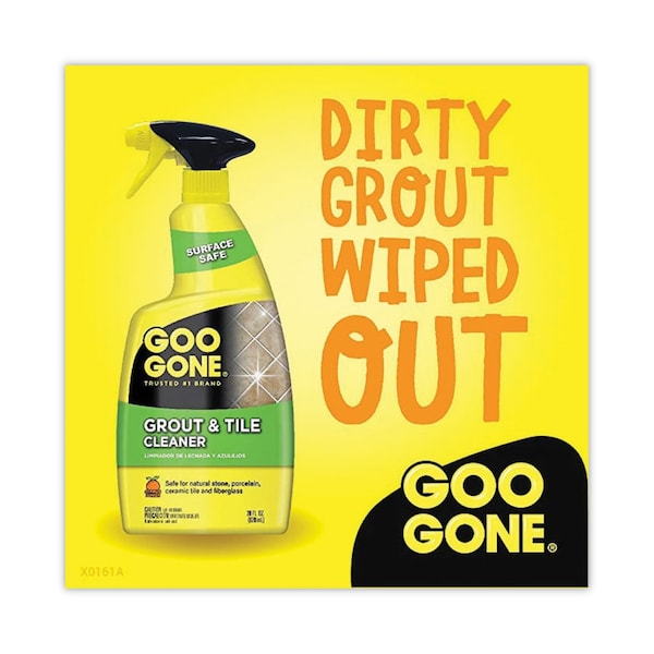 Goo Gone Grout and Tile Cleaner, Citrus Scent, 28 oz Trigger Spray Bottle - 2054AEA
