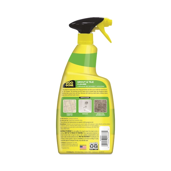 Goo Gone Grout and Tile Cleaner, Citrus Scent, 28 oz Trigger Spray Bottle, PK6 - 2054A