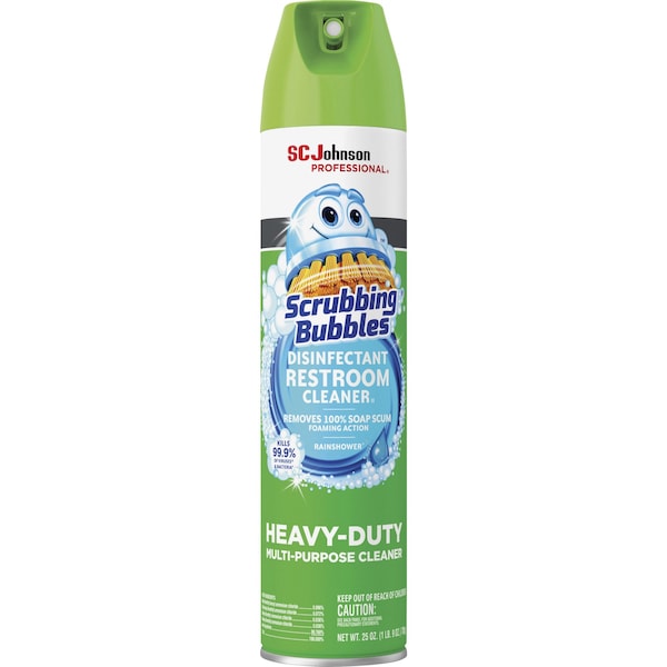 Scrubbing Bubbles Bathroom Cleaner, 25 oz, Aerosol Can, Ready to Use, 12 Pack - 313358