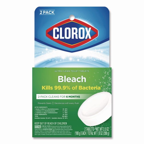 Clorox Automatic Toilet Bowl Cleaner, 3.5 oz Tablet, PK2 - CLO 30024PK