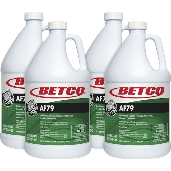 Betco AF79 Acid-Free Restroom Cleaner, Ready-To-Use, Citrus Bouqet Scent, 128 fl oz, 4PK - 0790400