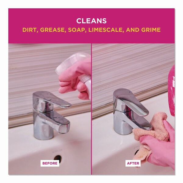 The Pink Stuff The Miracle Bathroom Foam Cleaner, Fruity Scent, 25.4 oz Trigger Spray Bottle - 82383