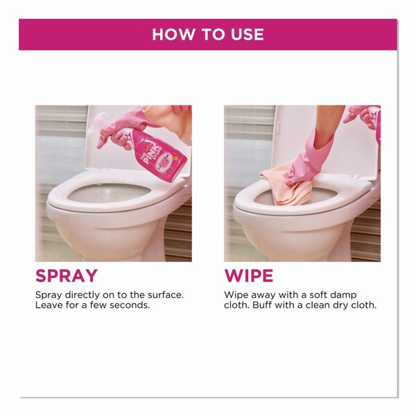 The Pink Stuff The Miracle Bathroom Foam Cleaner, Fruity Scent, 25.4 oz Trigger Spray Bottle - 82383