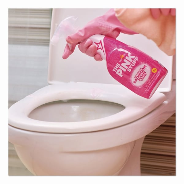 The Pink Stuff The Miracle Bathroom Foam Cleaner, Fruity Scent, 25.4 oz Trigger Spray Bottle - 82383