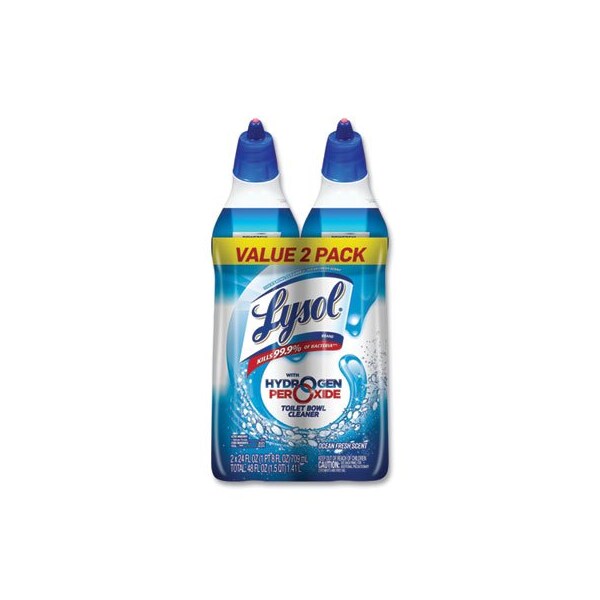 Reckitbenc LYSOL, TOILET BOWL CLEANER W/HYDROGEN PEROXIDE, COOL SPRING BREEZE, 24 OZ, 4PK - 96084