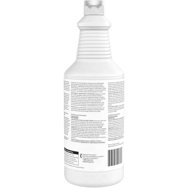 Diversey Bathroom Cleaner, 32 oz., Unscented, PK12 - 94496138