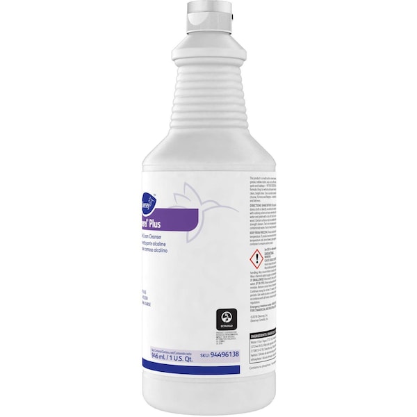 Diversey Bathroom Cleaner, 32 oz., Unscented, PK12 - 94496138