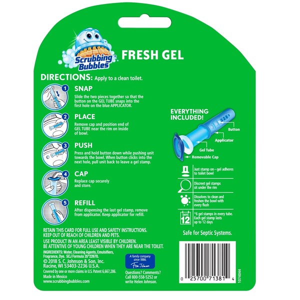 Scrubbing Bubbles Scrubbing Bubbles Rainshower Scent Continuous Toilet Cleaning System 1.34 oz Gel - 71381