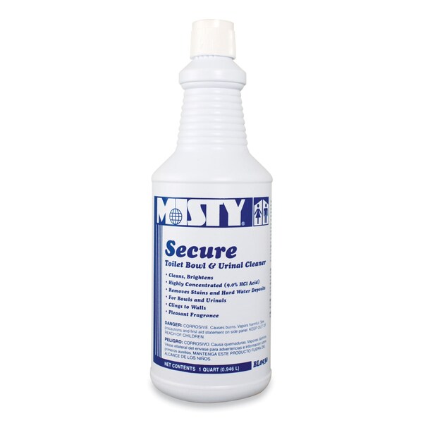 Misty Secure Hydrochloric Acid Bowl Cleaner, Mint Scent, 32oz Bottle, PK12 - 1038801