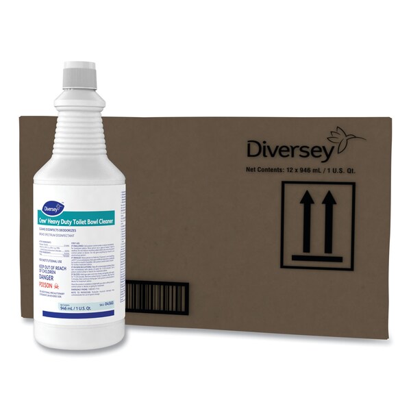 Diversey Crew Heavy Duty Toilet Bowl Cleaner, Minty, 32 oz Squeeze Bottle, PK12 - 4560