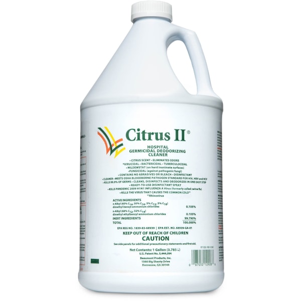 Citrus Ii Deodoring Cleaner, Jug, 1 gal, Citrus - CGDC046755