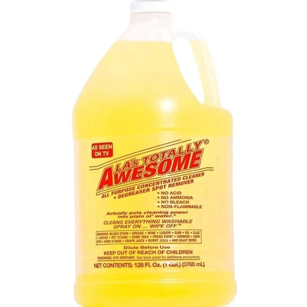Las Totally Awesome 100539308 AllPurpose Cleaner, oz, Liquid, Bland, AmberYellow - 128