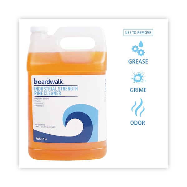 Boardwalk Industrial Strength Cleaner, Pine Scent, 1 gal Bottle - BWK4734EA