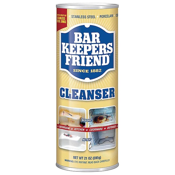 Bar Keepers Friend Powder Cleanser, Non-Aerosol Can, 21 oz, None, 12 PK - 11514