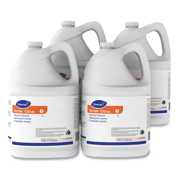 Diversey Cleaners & Detergents, Bottle, Citrus, 4 PK - 903904