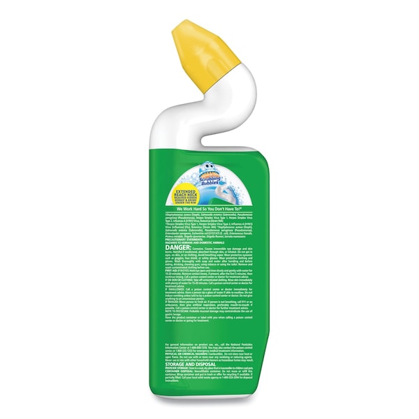 Scrubbing Bubbles Power Stain Destroyer Toilet Bowl Disinfectant, Rainshower Scent, 24 oz Bottle, 6PK - 309110