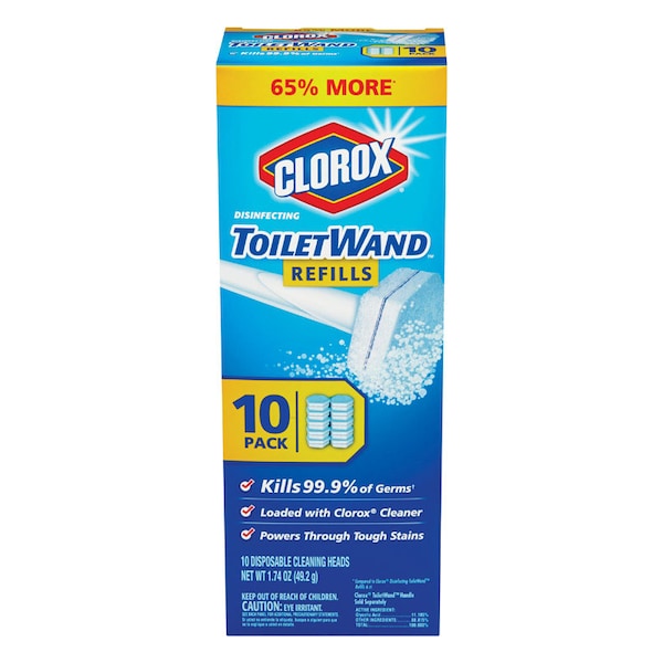 Clorox Clorox No Scent Toilet Wand Refill Heads 1.74 oz Cloth - 1717