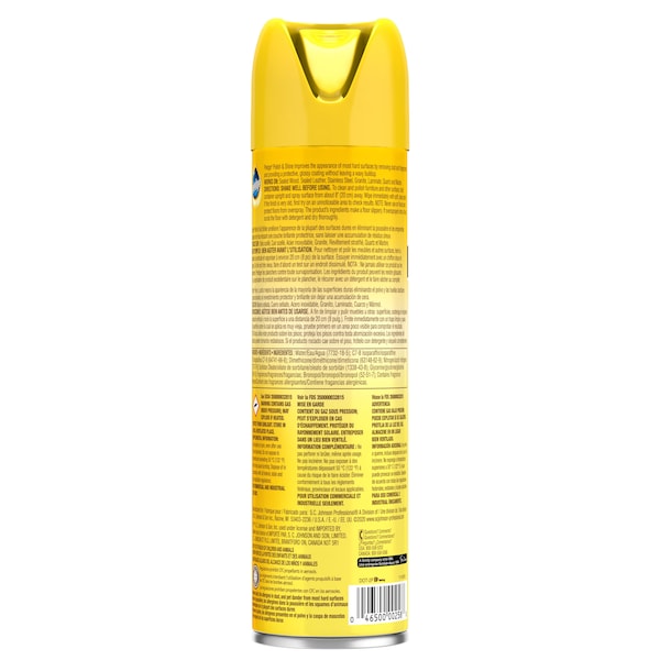 Pledge Furniture Polish, Lemon, 14.2 oz, Aerosol - 301168
