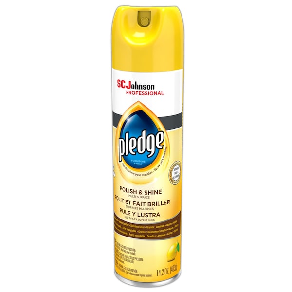Pledge Furniture Polish, Lemon, 14.2 oz, Aerosol - 301168