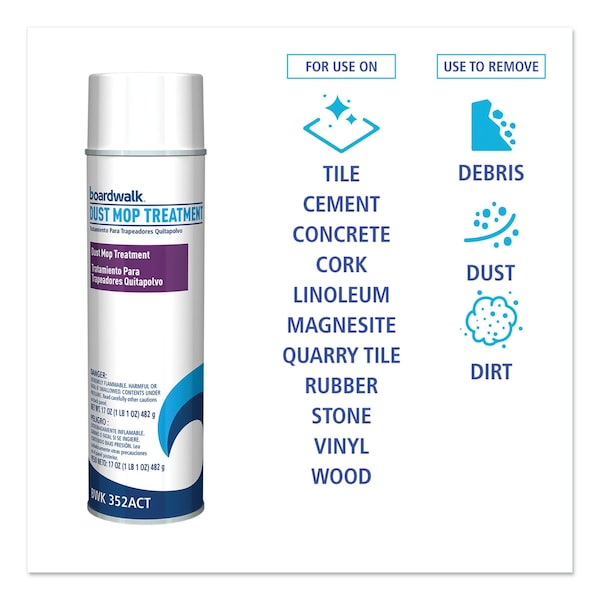 Boardwalk Dust Mop Treatment, Pine Scent, 18oz Aerosol, PK12 - BWK352ACT