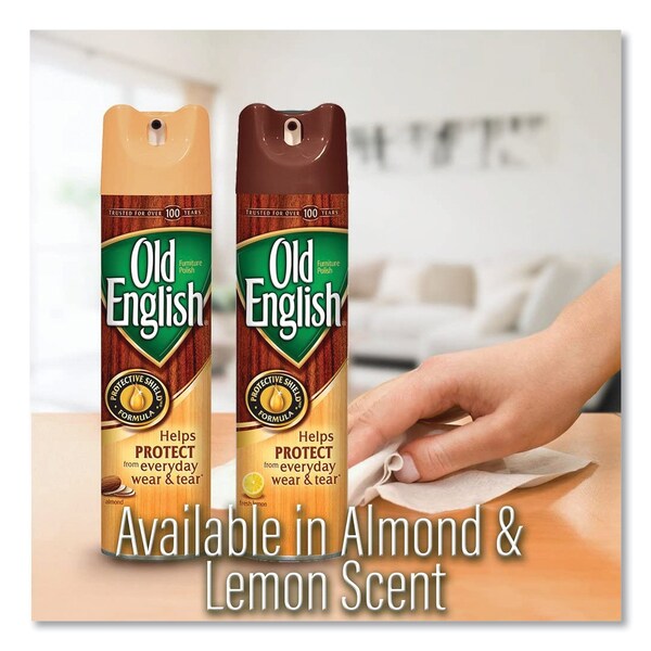 Old English Furniture Polish, Fresh Lemon Scent, 12.5 oz Aerosol Spray - 62338-74035