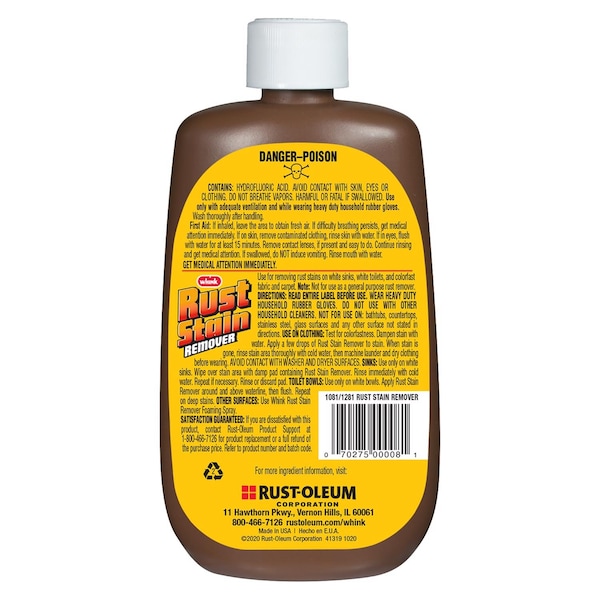 Whink Rust-Oleum Whink No Scent Rust Stain Remover 10 oz Liquid - 01281