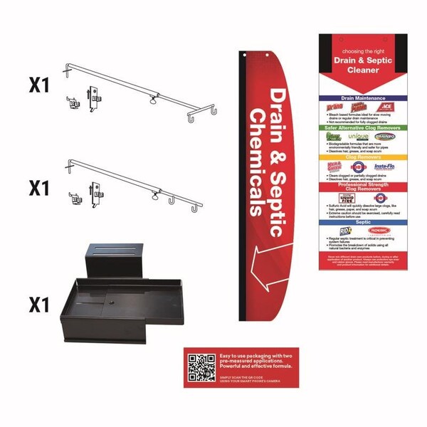 Retail First Inc Assorted Drain & Septic Cleaner Signage Kit Metal/Styrene - 1000-00007