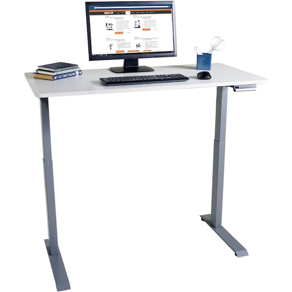Victor Technology Electric Sit-Stand Desk, 48 in W, White - DC840W