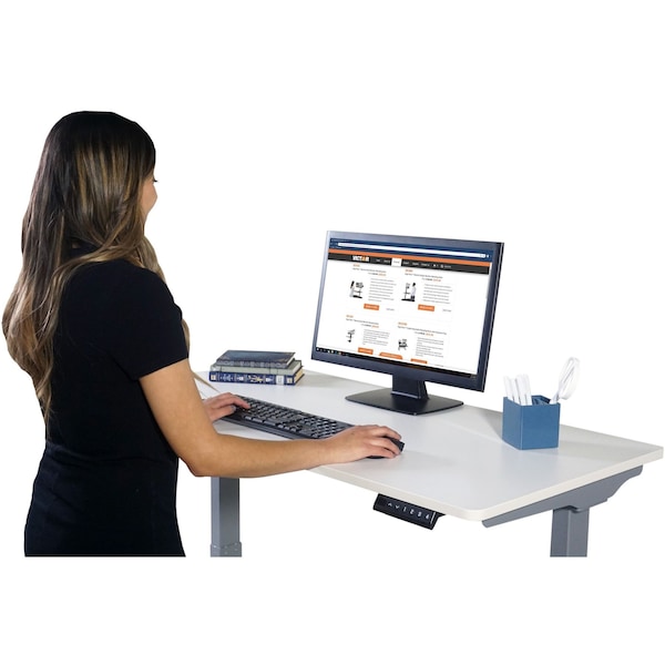 Victor Technology Electric Sit-Stand Desk, 48 in W, White - DC840W