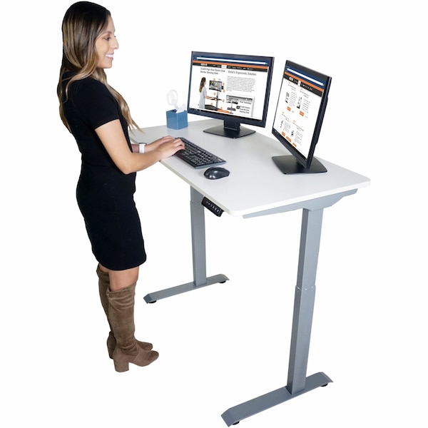 Victor Technology Electric Sit-Stand Desk, 48 in W, White - DC840W