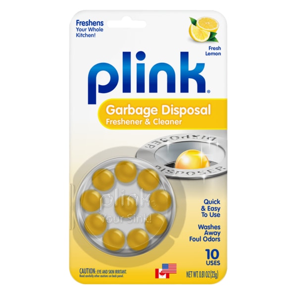 Plink Garbage Disposal Freshener & Cleaner, Fresh Lemon, 10 Uses - PLM01B