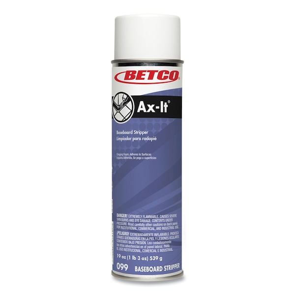 Betco Ax-It Aerosol Baseboard Stripper, Sassafras Scent, 19 oz Aerosol Spray, 12PK - 0992300CT
