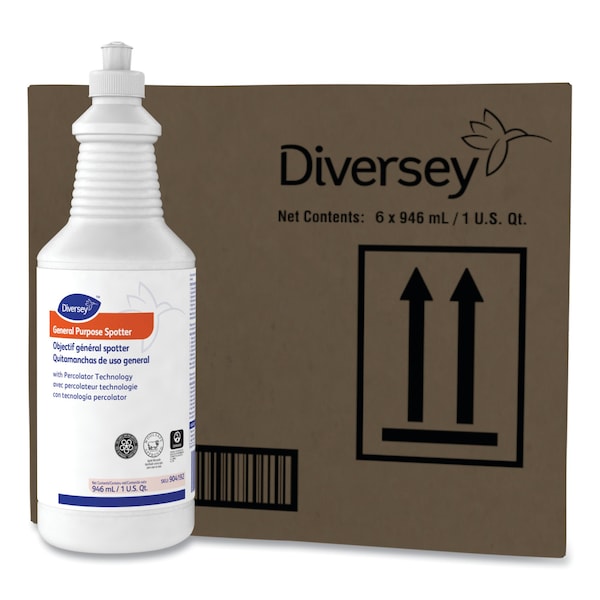 Diversey General Purpose Spotter, Floral Scent, Liquid, 1qt Squeeze Bottle, PK6 - 904192