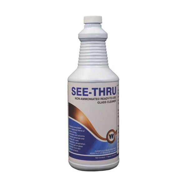 Warsaw Chemical See-Thru Glass Cleaner, Clean, 1-Quart, 12PK - 60287-0000012