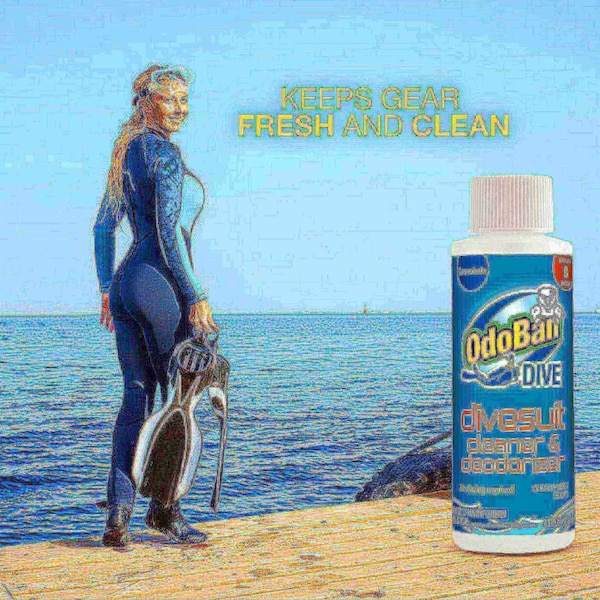 Odoban OdoBan Dive Wetsuit Cleaner & Deodorizer Concentrate, Clean Fresh Scent, 4 Oz - 971089R-4Z36