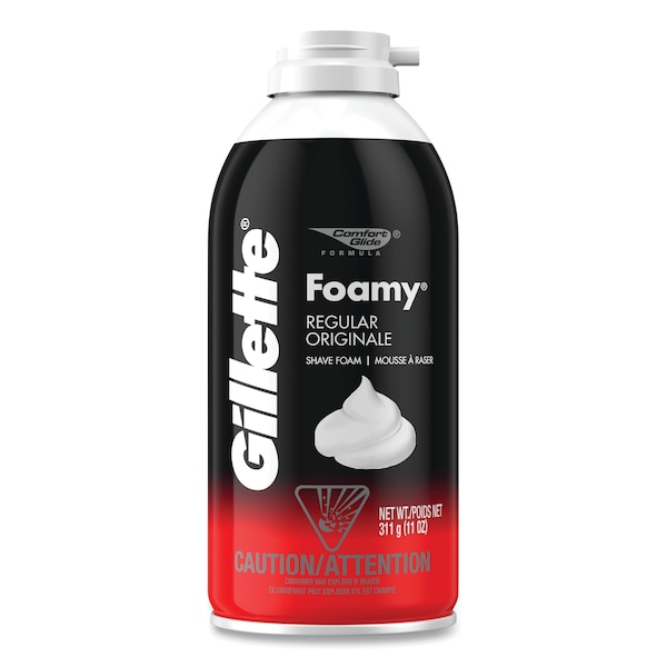 Gillette Foamy Shave Cream, Original Scent, 11 oz Aerosol Spray, 12PK - 24040