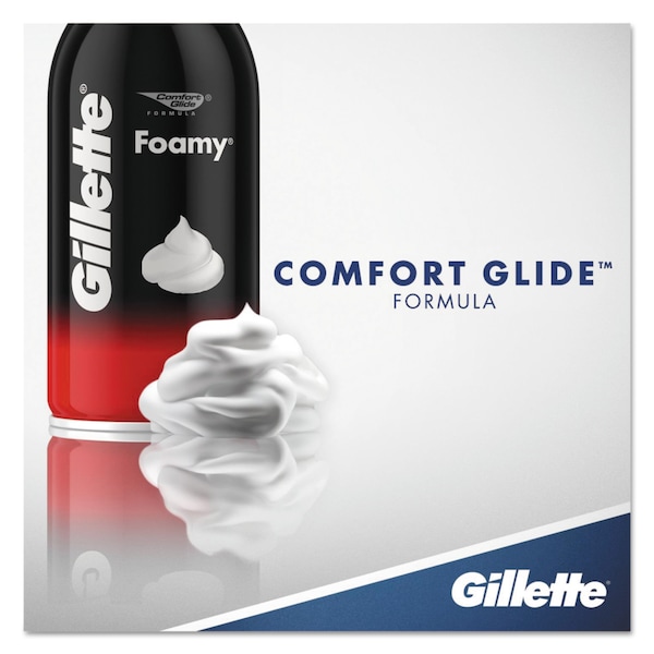 Gillette Foamy Shave Cream, Original Scent, 11 oz Aerosol Spray, 12PK - 24040