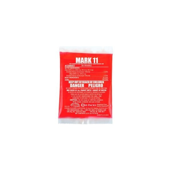 Stearns Packaging Stearns Mark 11 Disinfectant Cleaner - 0.5 oz Packs, 144 Packs/Case - 2309951 - 2309951