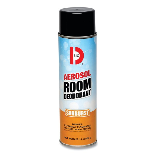 Big D Aerosol Room Deodorant, Sunburst Scent, 15 oz Can, 12PK - 351