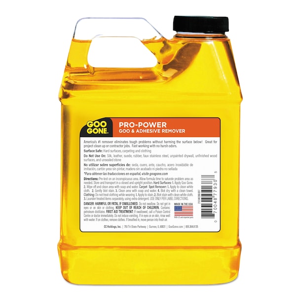 Goo Gone Pro-Power Cleaner, Citrus Scent, 1 qt Bottle - 2112