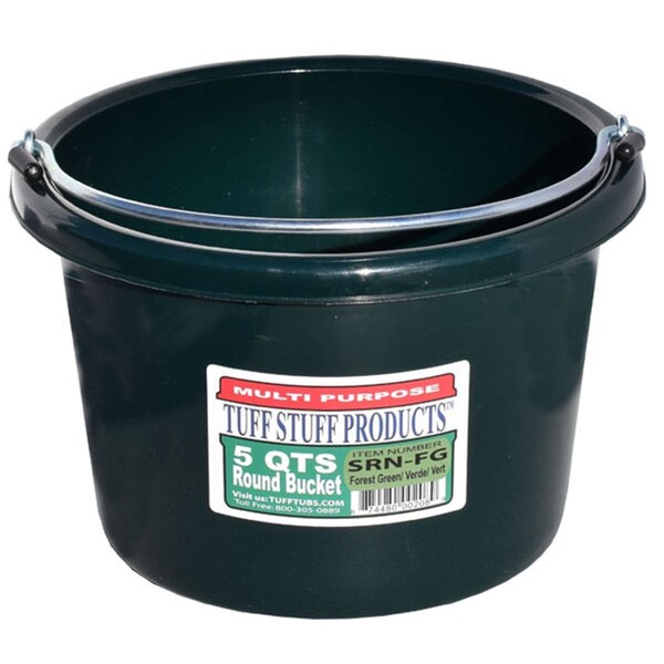 Tuff Stuff Products Tuff Stuff Products SRNFG 5 qt. Round Bucket; Forest Green - SRNFG