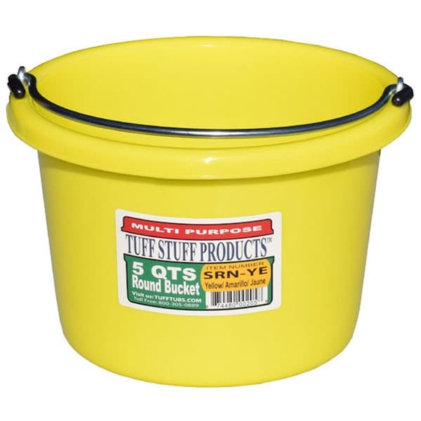 Tuff Stuff Products Tuff Stuff Products SRNYE 5 qt. Round Bucket; Yellow - SRNYE