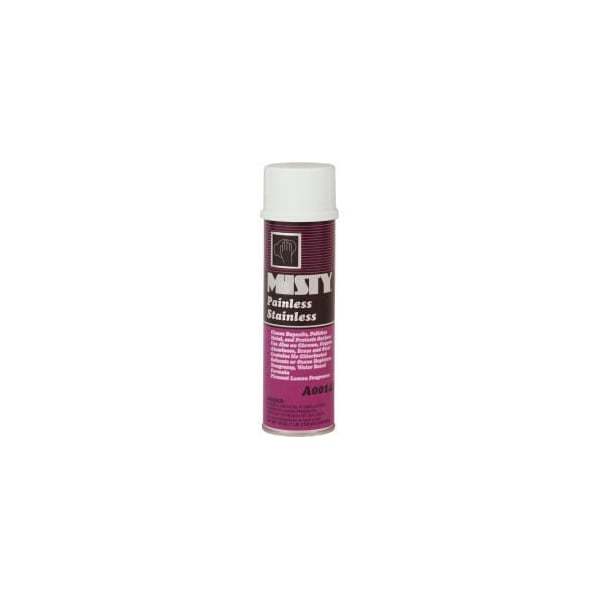 Amrep Misty Painless Stainless Steel Cleaner, 18 oz. Aerosol Can, 12 Cans - 1001557 - 1001557