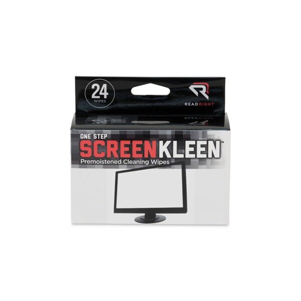 Read/Right Read Right, Onestep Screen Cleaner, 5 X 5, 24PK - RR1209