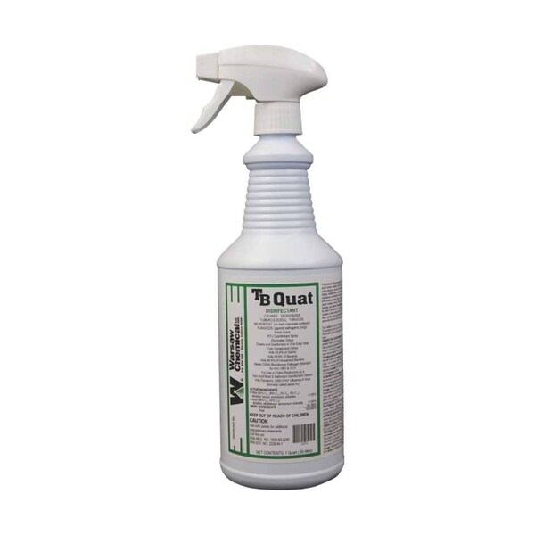 Warsaw Chemical TB Quat, All Surface Disinfectant, Floral Scent, 1-Quart, 12PK - 20170-0000012